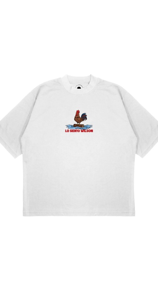 Beyaz Unisex Lo Siento Wilson Oversize Kalıp Unisex T-Shirt - Görsel 3